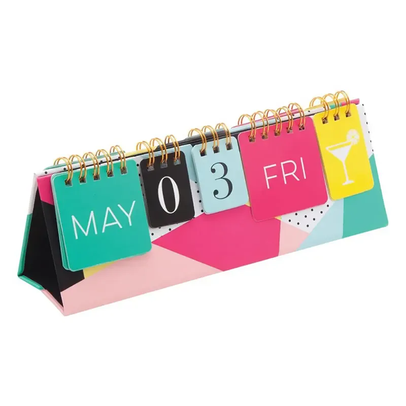 Ewiger Tischkalender mit Klappblöcken