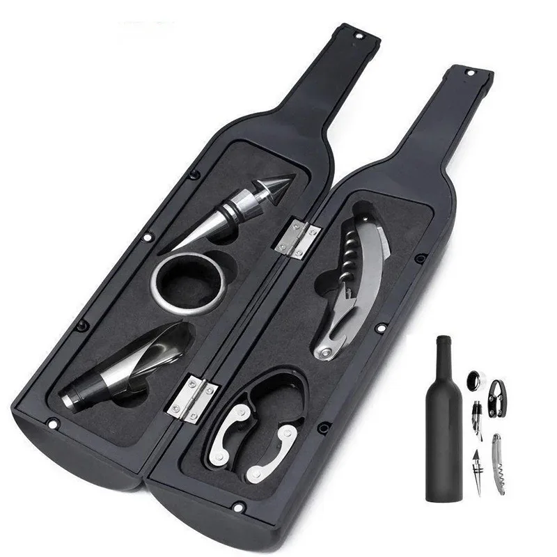 Bottle-Shaped Wine Accessory Set